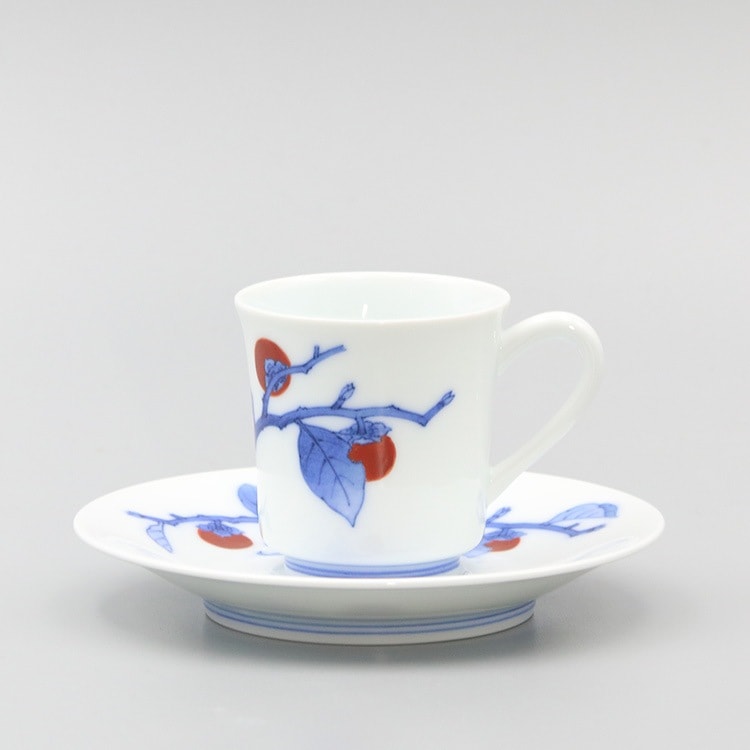 デミタス 筒形 染錦柿文 | 碗皿・カップ | 柿右衛門窯公式オンライン