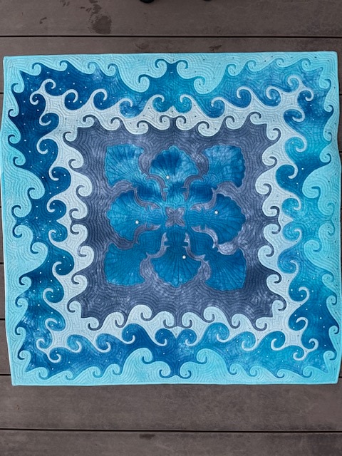 波とシェルのタペストリー | キルトキット・タペストリー,ハワイアン