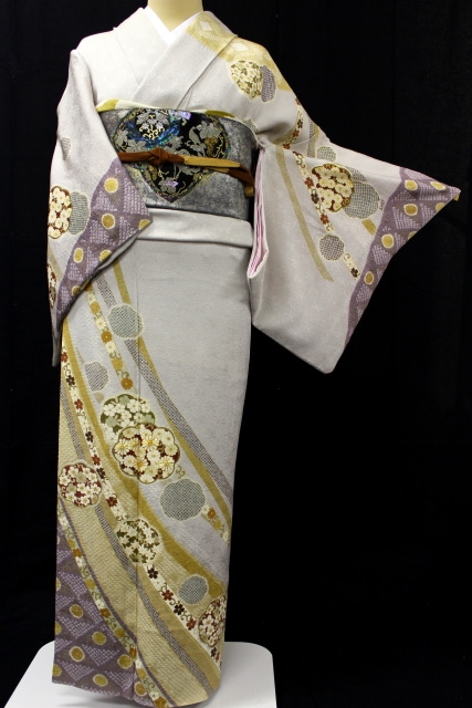 正絹訪問着レンタルフルセット「総柄 雪輪菊桜・疋田絞り」 | すべての