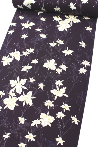 最高級丹後ちりめん着尺「岡本澄生作 花総柄」 | 販売着物商品,和装