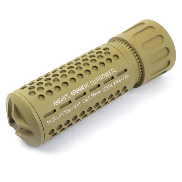 消音材入り！フラッシュハイダー付き5.56RC2タイプサプレッサータンカラー