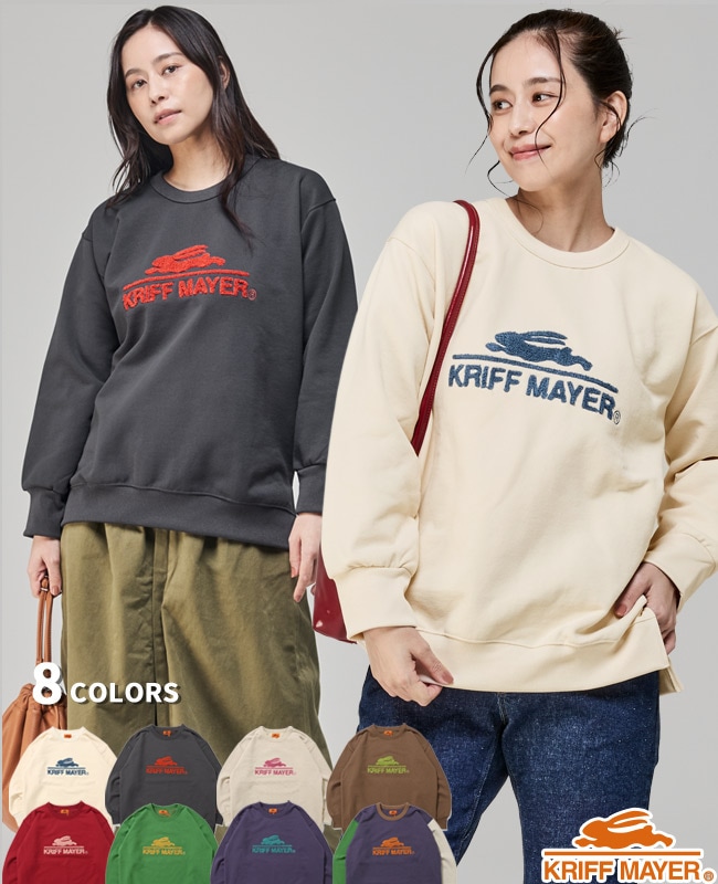 クリフメイヤー[公式] サガラ刺繍裏起毛クルー(ロゴ) LADYS W2527817