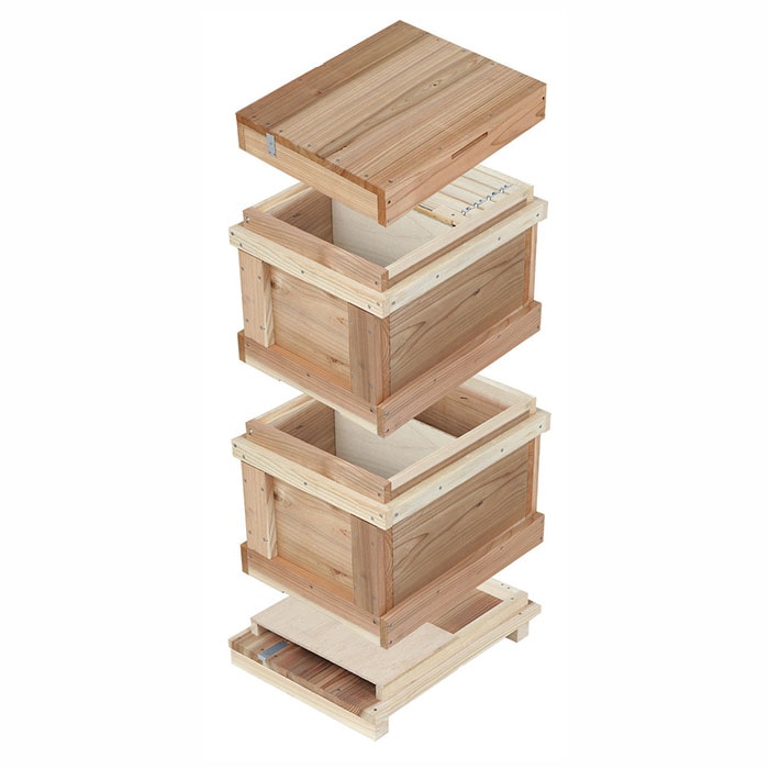 日本ミツバチ用縦型巣箱・継箱セット | 熊谷養蜂株式会社