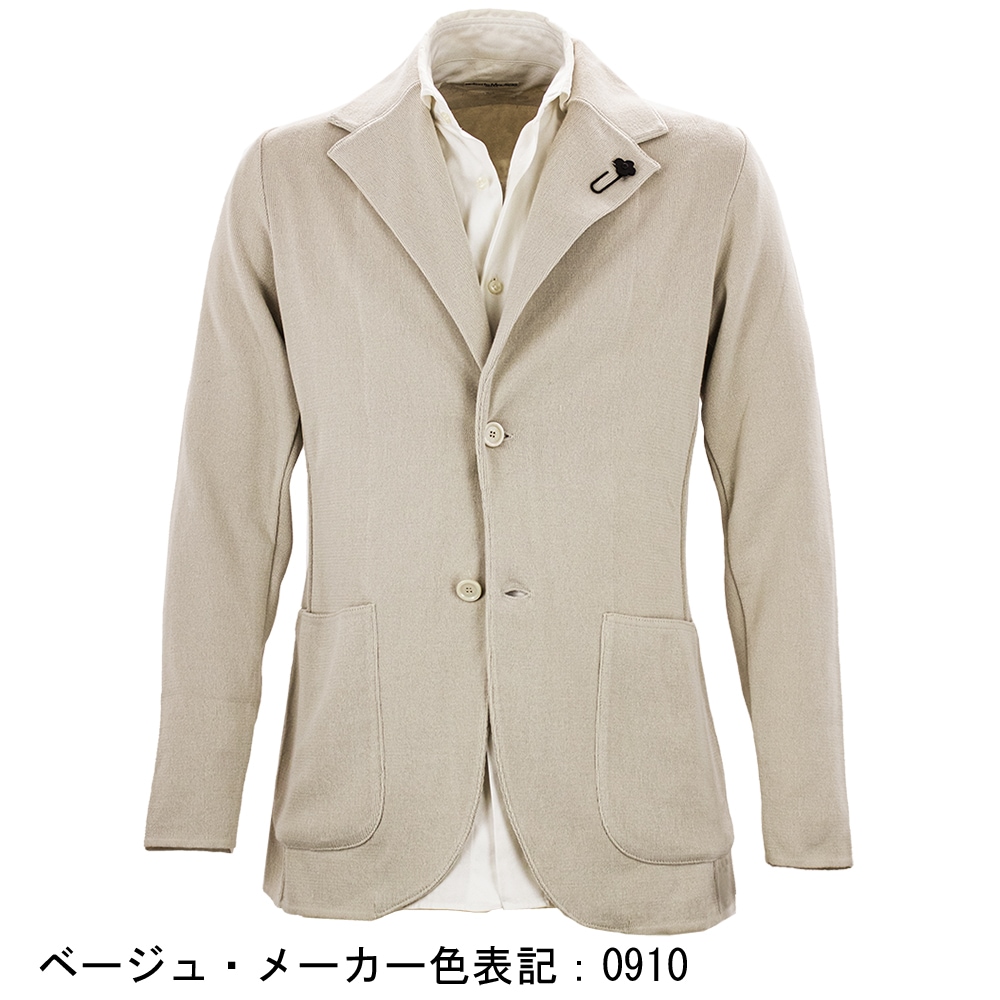 ラルディーニ ジャケット メンズ コットン シングル ニットジャケット