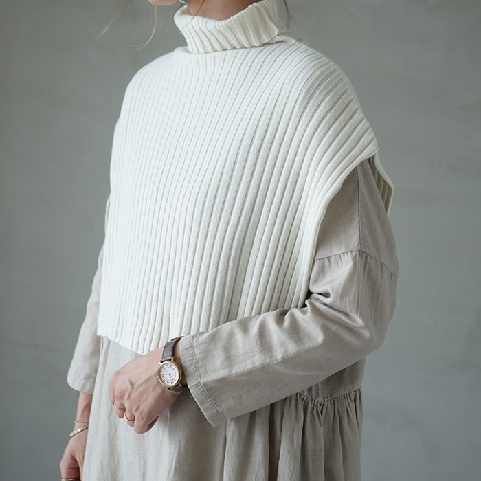 e223g058) / evam eva (エヴァムエヴァ) / wool rib snood(ウール リブ