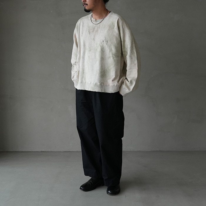 □(anc-ct87-b) / ANCELLM (アンセルム) / MARBLING SWEAT SHIRT