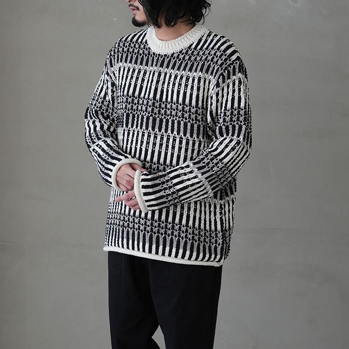 bn-23sm-020） / BATONER(バトナー) /MIX YARN CREW NECK (ミックス