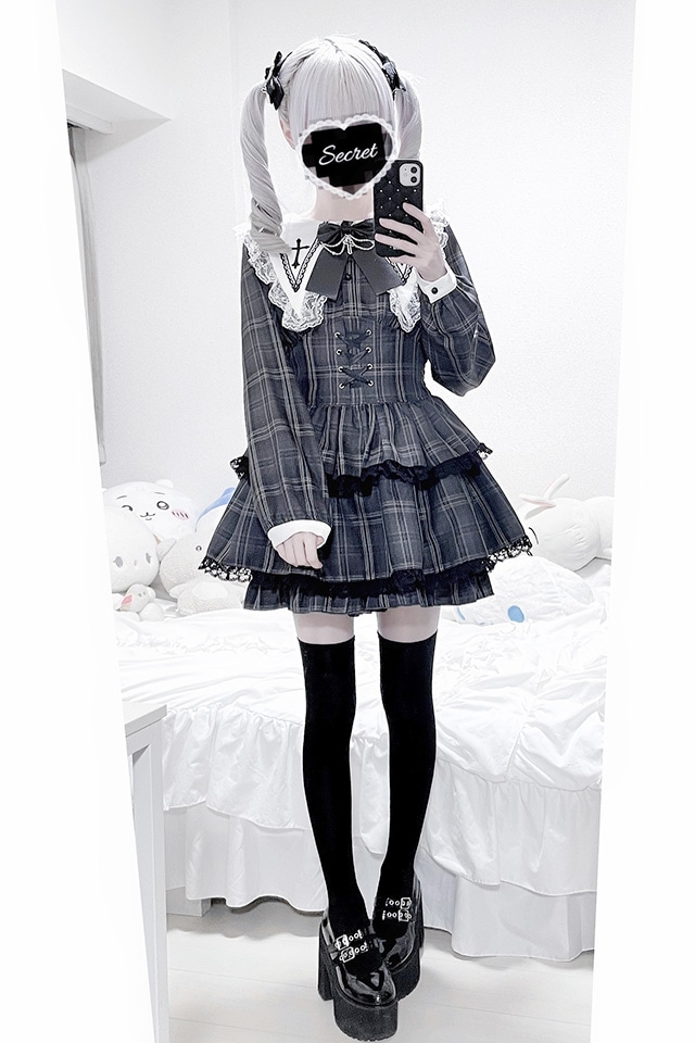 MA*RS】【2点SET】クロス刺繍3段フリルセットアップ - グレー size-F