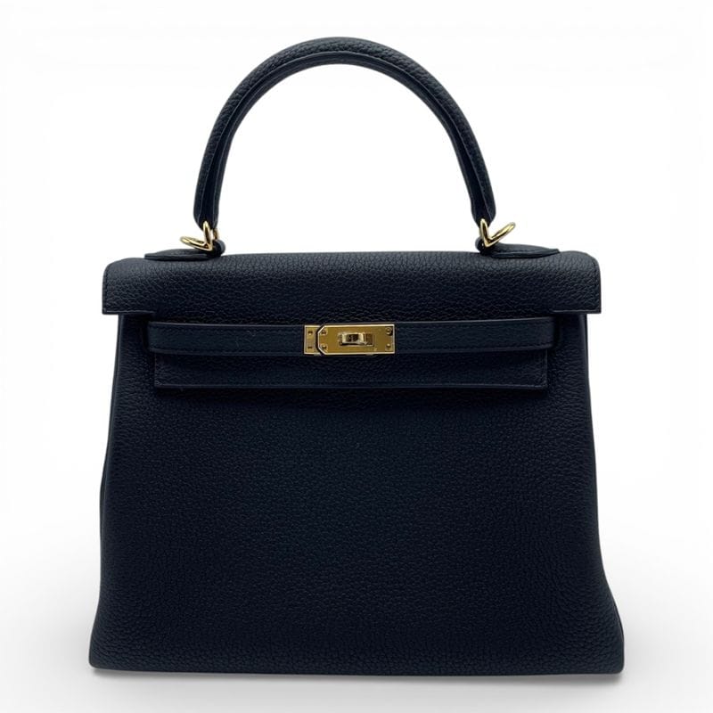 エルメス ケリー 25 グリミスティ/ノワール スイフト パーマブラス金具