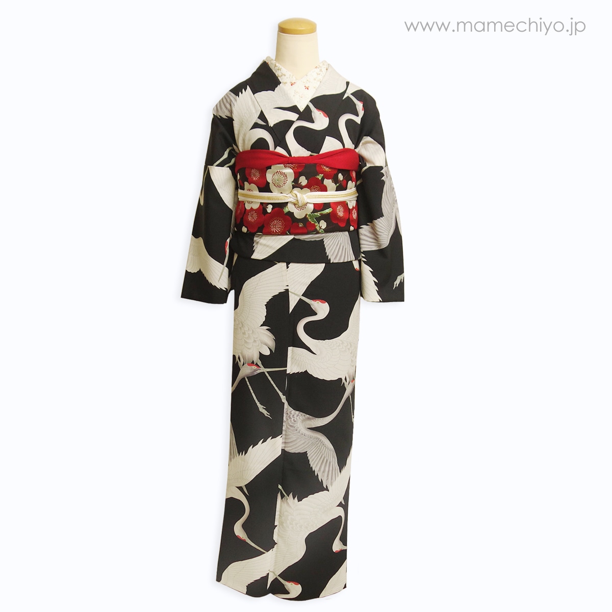 正絹 袋帯 西陣織 鶴梅