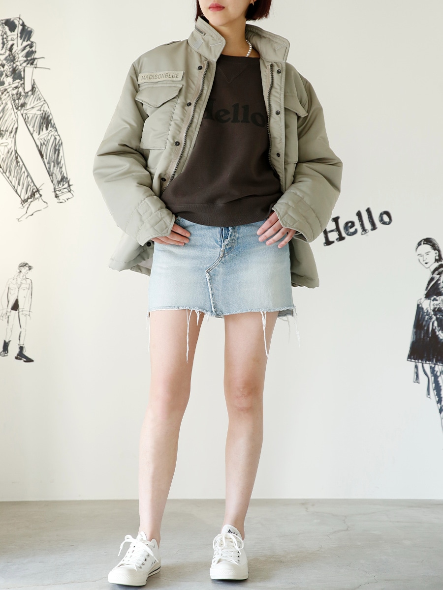 HELLO SWEAT L/S URAKE DYED | CUT&SEWN | MADISONBLUE