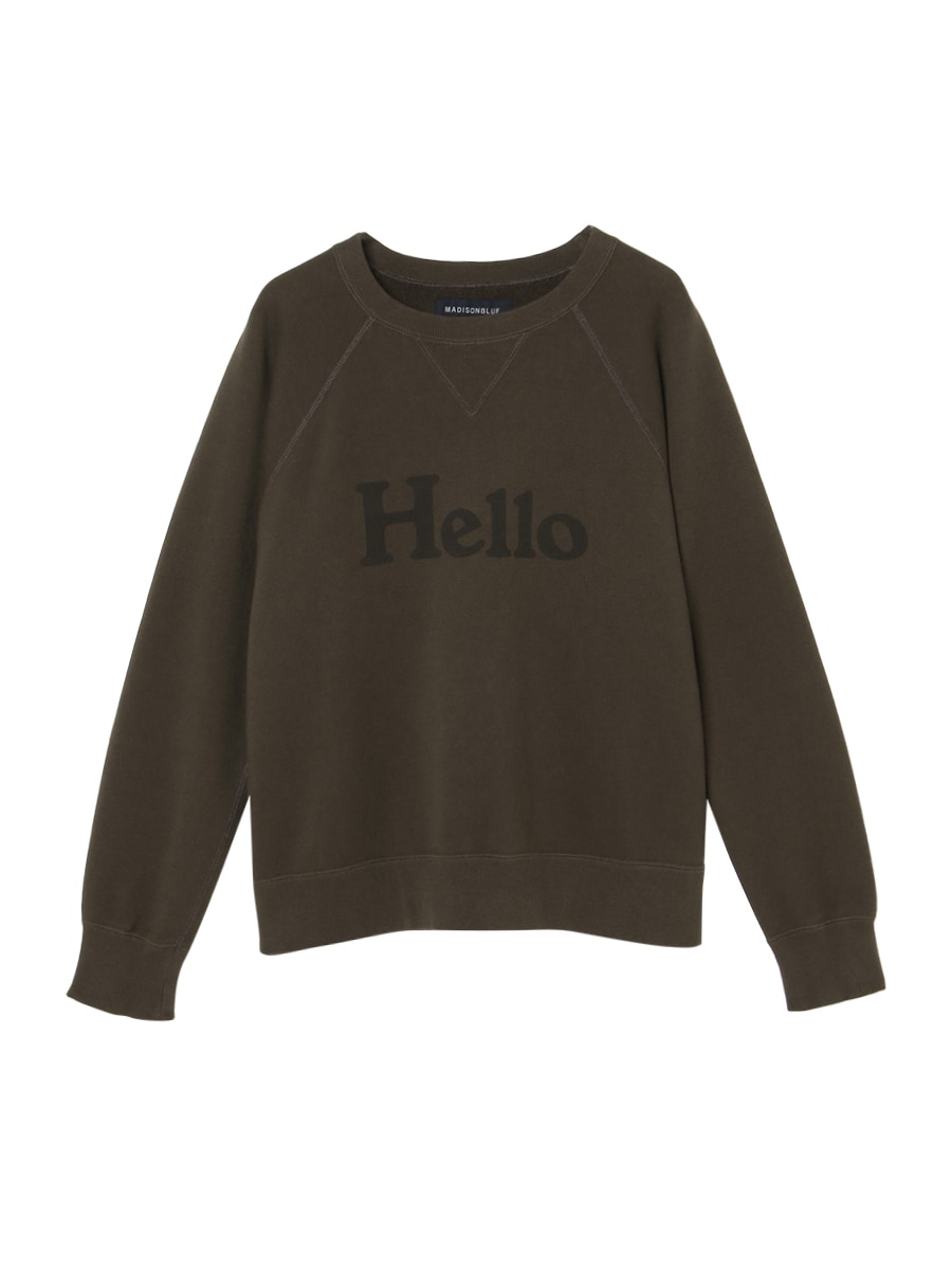 HELLO SWEAT L/S URAKE DYED | CUT&SEWN | MADISONBLUE