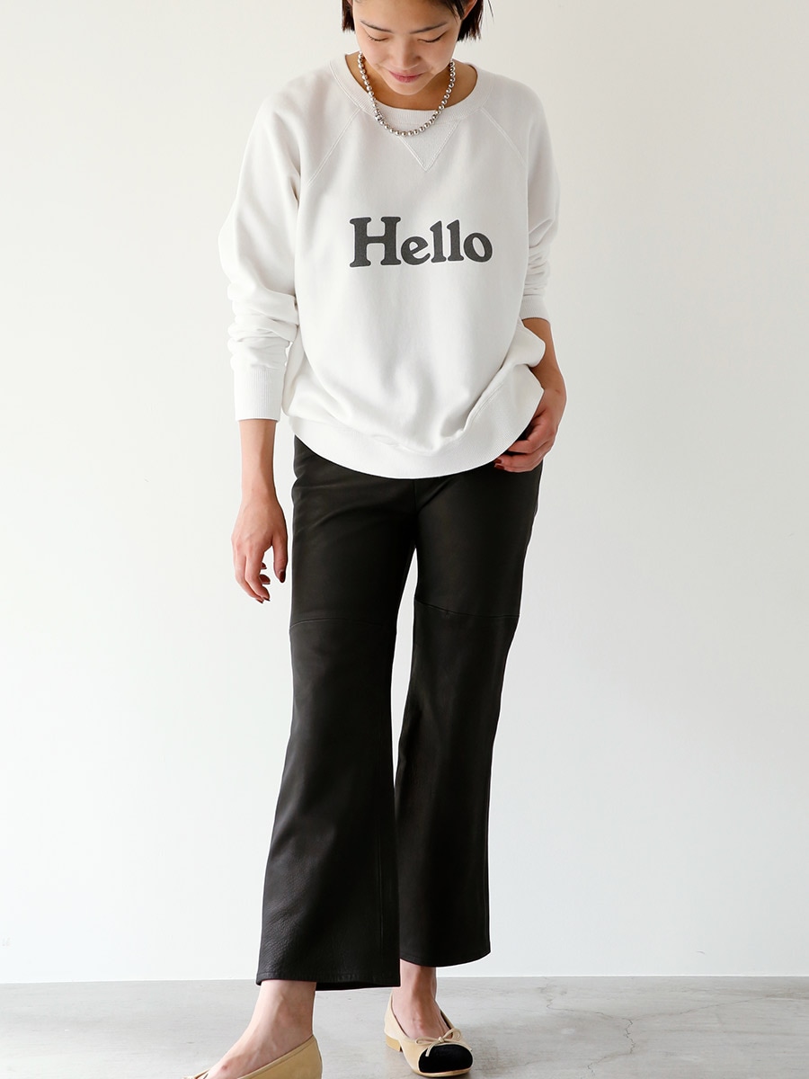 HELLO SWEAT L/S URAKE DYED | CUT&SEWN | MADISONBLUE