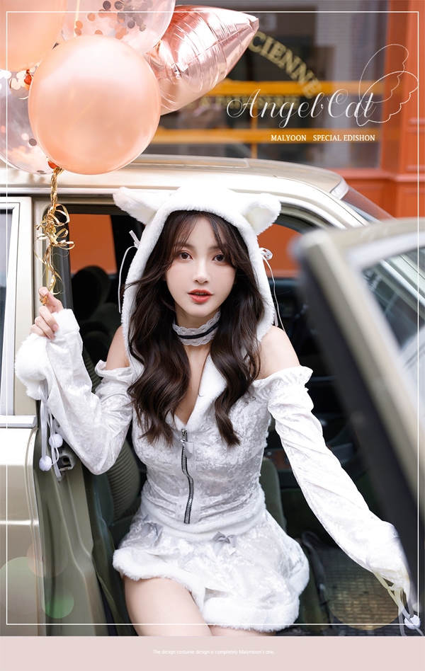 即日発送】ロングスリーブキャットエンジェル《ハロウィンコスプレ4点