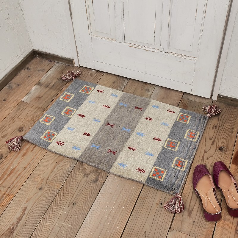 インド ギャッベ 50cm×80cm ラグ・マット｜マライカ公式通販