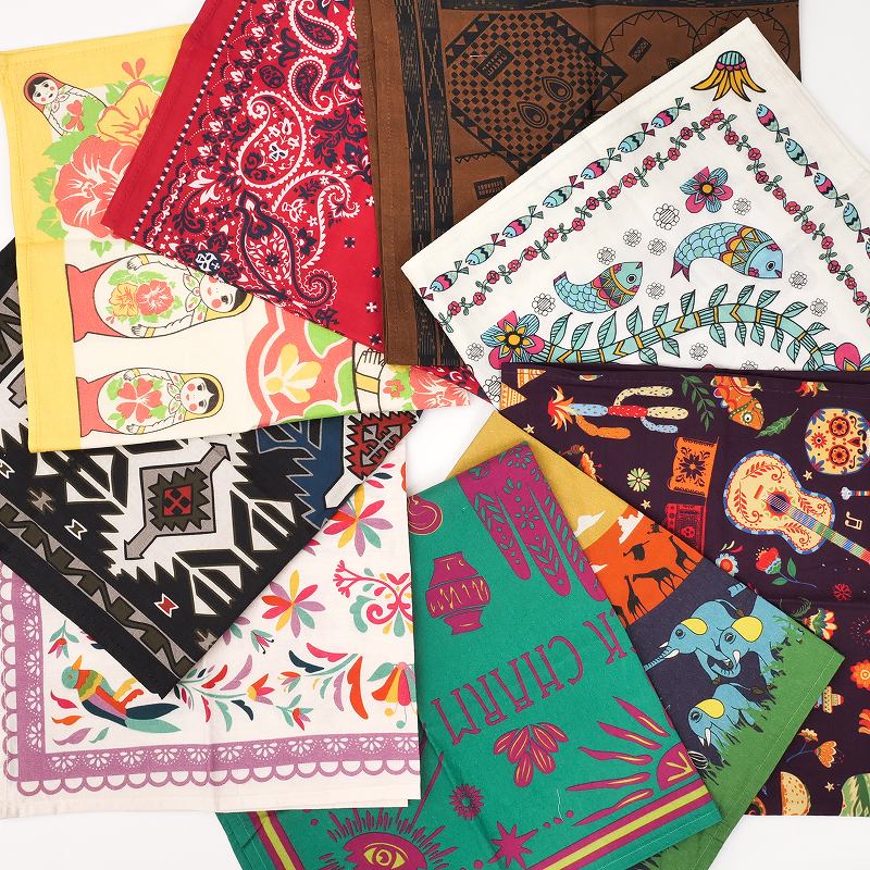 Uコレ] コットンプリントバンダナ 【メール便可】｜マライカ公式通販