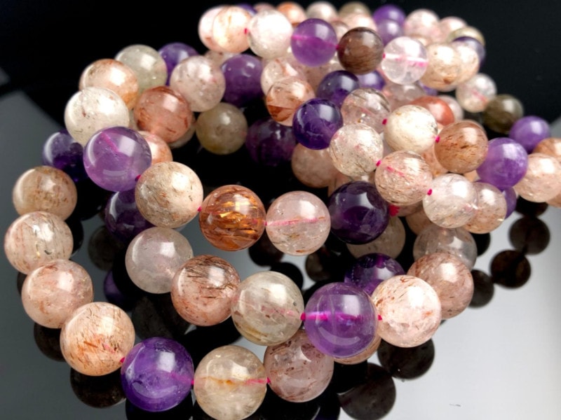 濃厚内包物☆天然石ブレスレット/スーパーセブン(Super seven