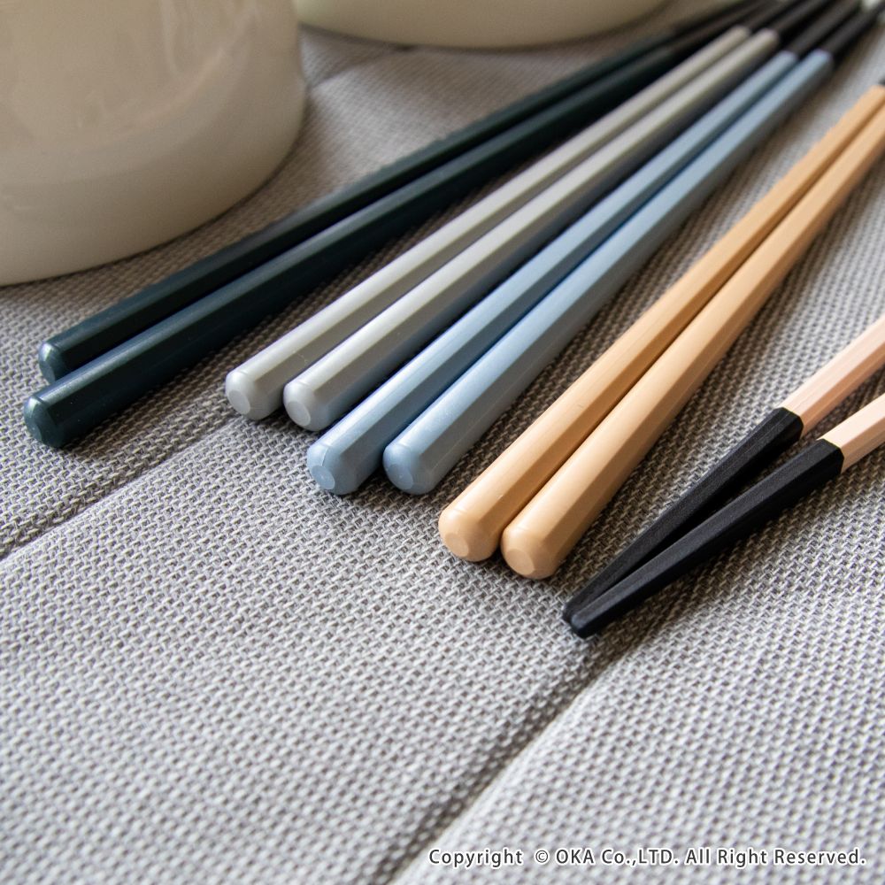 PBT八角箸 5膳組 （ 日本製 お箸 食洗機対応 ツートン 八角箸 おはし