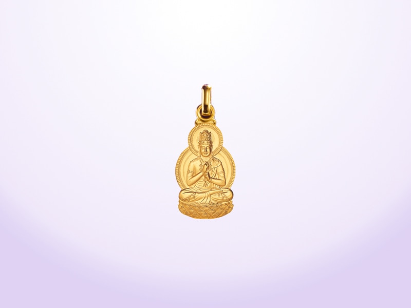 未・申歳 大日如来 18金製 御守御本尊ペンダントヘッド | 貴金属神仏具