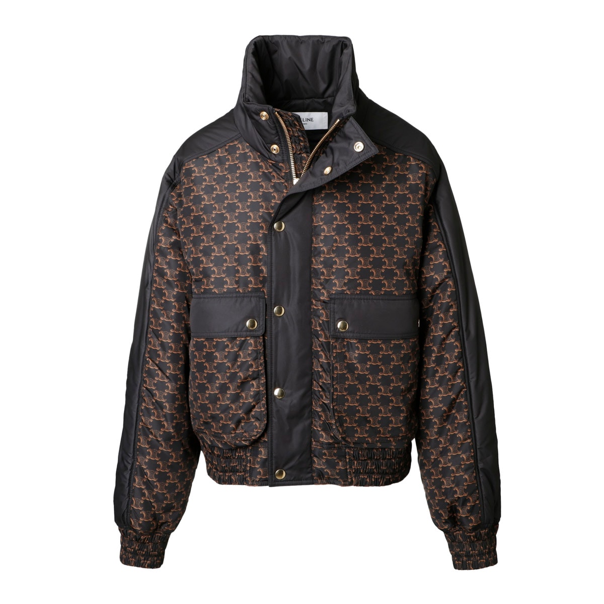 CELINE セリーヌ ナイロンジャケット レオパード ブラック 黒 CELINE