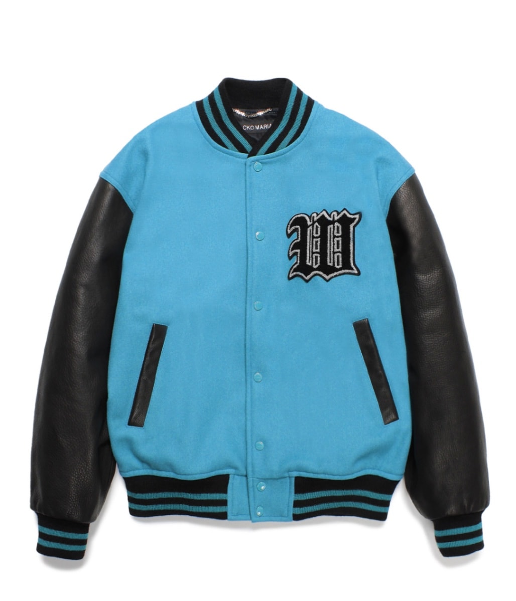 LEATHER VARSITY JACKET (TYPE-2)【BLUE】｜WACKO MARIA｜MELTING POT
