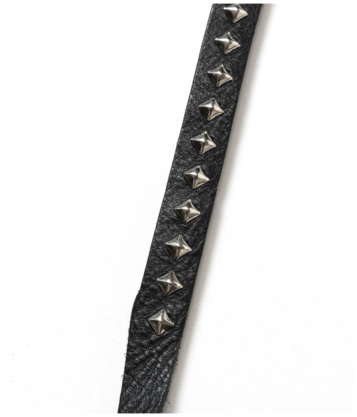 STUDS & KNITTING LEATHER SHORT KEY RING【BLACK】｜CALEE｜MELTING