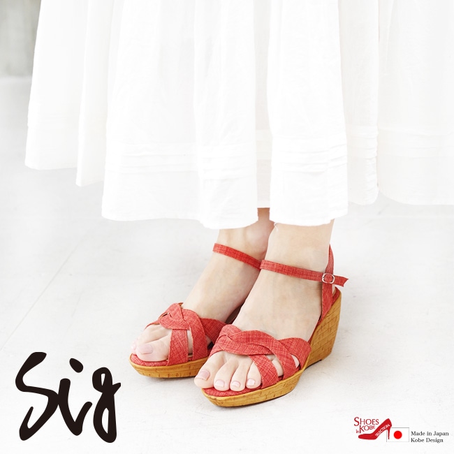 セール価格 【Sig】ノット デザイン サンダル レディース ウェッジ