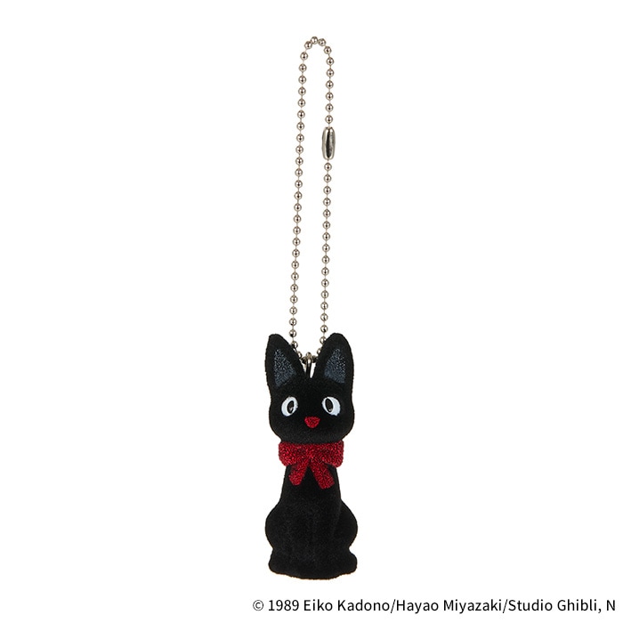 ネコポス可】 魔女の宅急便 フロッキングキーチェーン ジジ