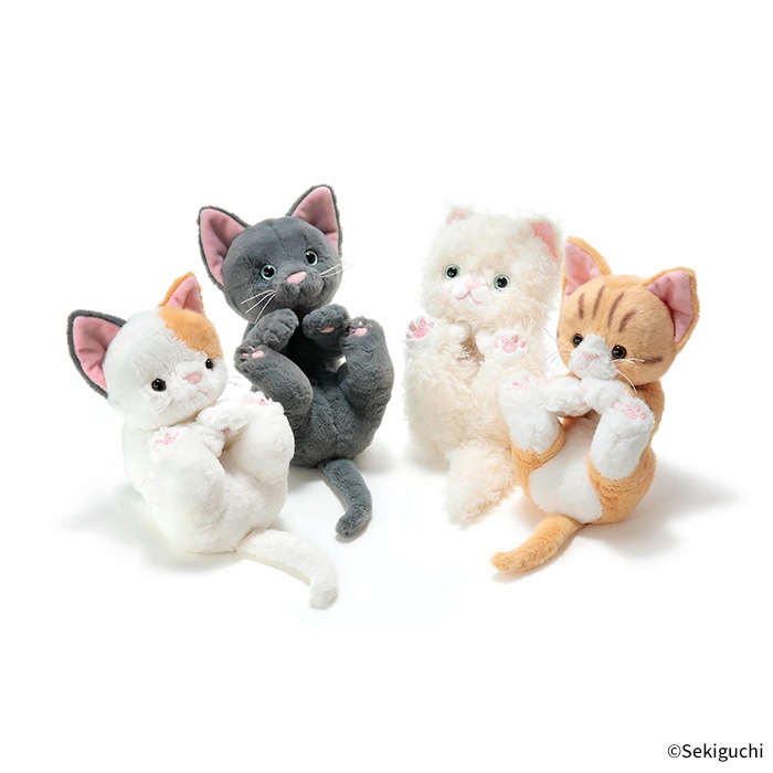 予約】 ころりんぬいぐるみ ねこ しろふわ|【ぬいぐるみのセキグチ