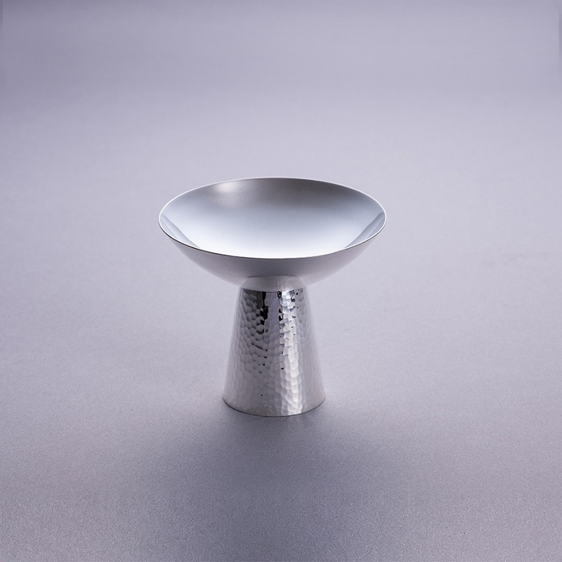 純銀 玉盃 馬上盃 2.5寸 (甲台：槌目) | 銀製品,酒器 | 森銀器製作所