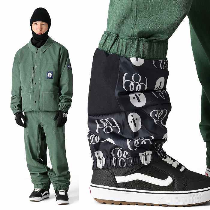 686 シックスエイトシックス M4WN225 DOJO PANT FOREST GREEN DENIM 24