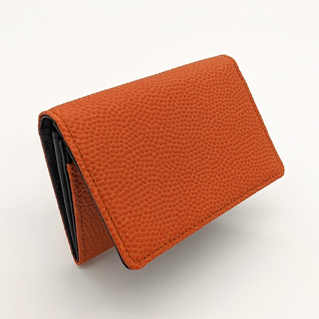 バスケットボール素材を使ったバスケ名刺入れ 【Leather goods ナダヤ】