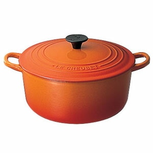 ル・クルーゼ Le Creuset ココット・ロンド 18cm オレンジ 2501の通販