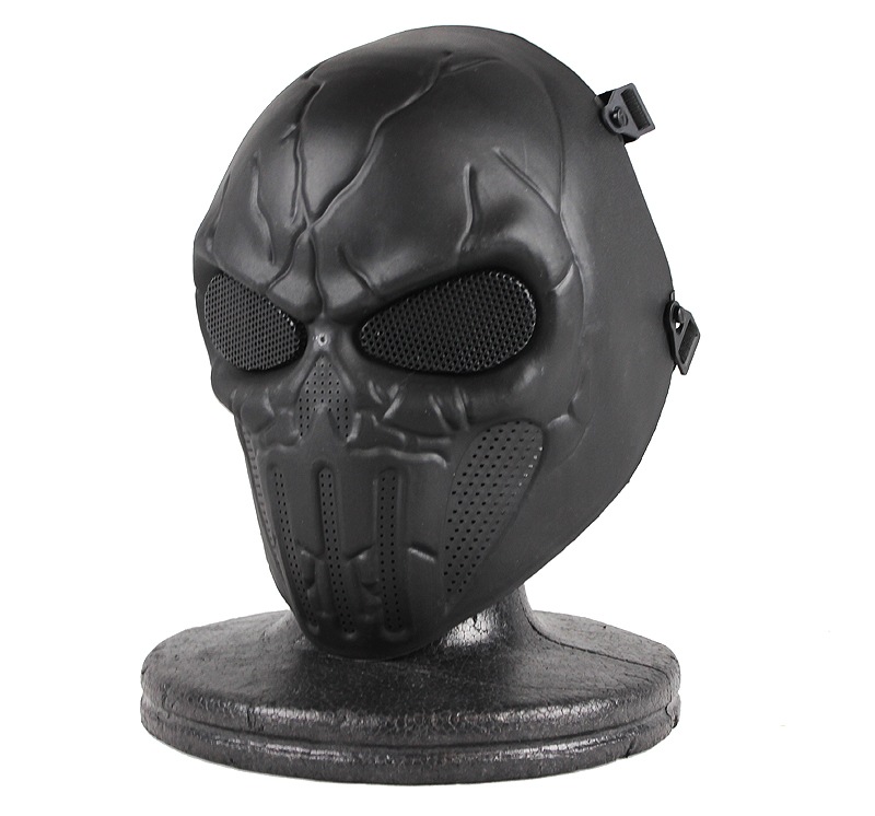 WoSporT ホッケーマスクタイプ スカル フェイスマスク BK | ヘッド