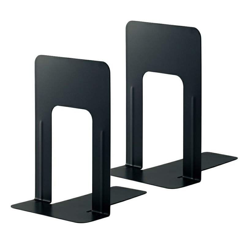 プラス(PLUS)ブックエンド 本立 Lサイズ ブラック BS-201 36-331