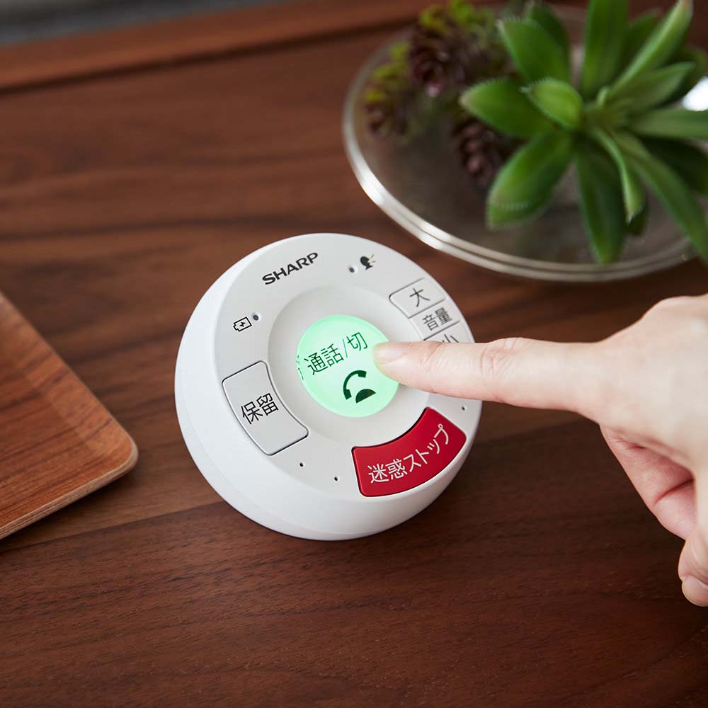 シャープ SHARP てぶらスピーカーホン「てもたん」付き防犯電話機 JD