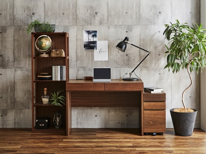 送料無料／ 幅105cmデスク3点セット 家具 収納 ホームオフィス家具