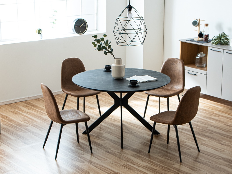 ダイニングテーブルセット 4人掛け 5点セット 石目調 大理石柄