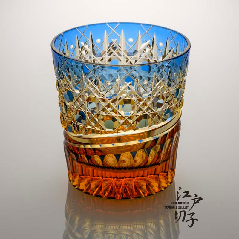 江戸切子 ペアグラス｜江戸切子 ロックグラス｜江戸切子通販｜八角籠目