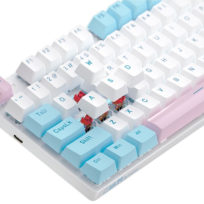 ゲーミングキーボード IPASON MPK94 アイスブルー 茶軸 テンキー付き