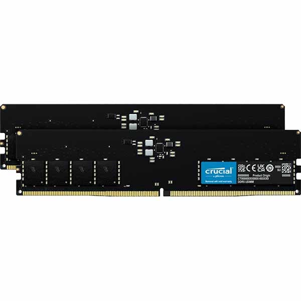 Crucial 64GB(32GBx2) DDR5-5600MHz (PC5-44800) UDIMM CL46 (16Gbit