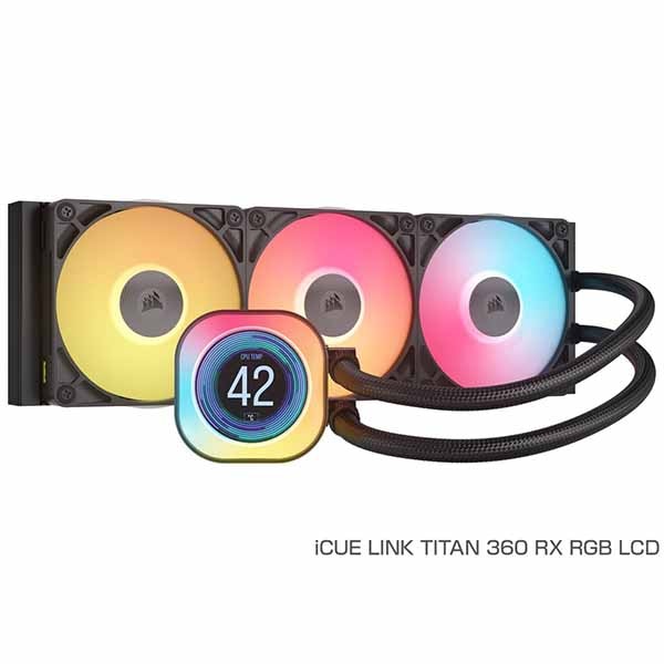 Corsair iCUE LINK TITAN 360 RX RGB LCD 「iCUE LINK」対応 水冷一