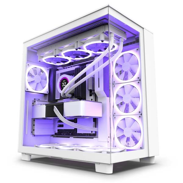 NZXT H9 Flow White 2層構造ミドルタワーPCケース ホワイト｜CM-H91FW