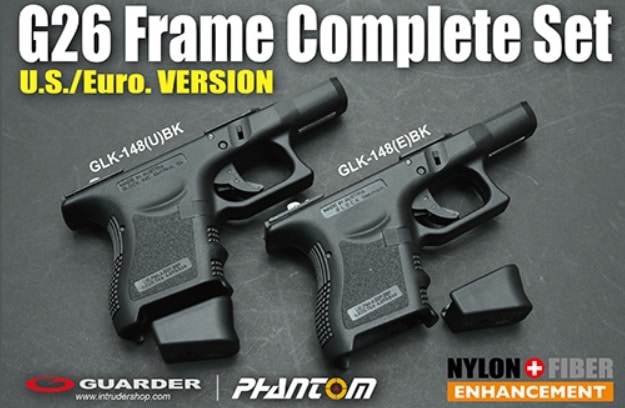 GUARDER マルイ グロック26/G26 カスタムフレームセット (USA Ver/BK