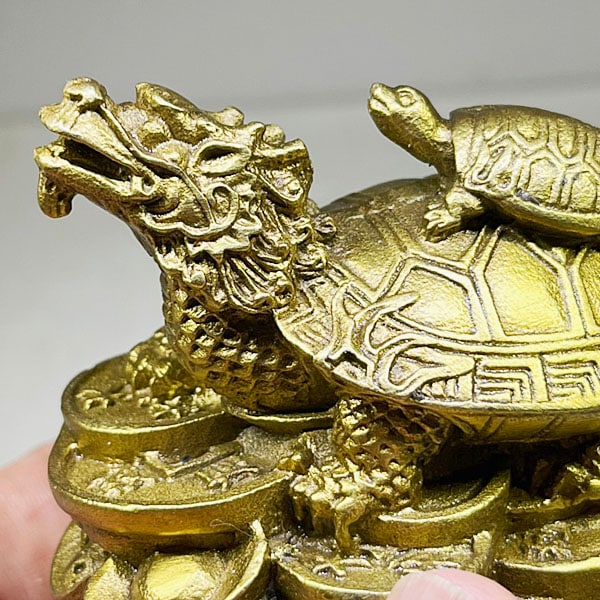 銅製 龍亀 小 8.5cm【送料無料】（沖縄別途700円） ｜龍亀,ロングイ,銅