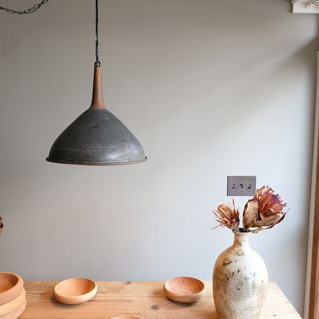 銅の漏斗 ペンダントライト 鎖｜照明・ライト,ペンダントライト｜古