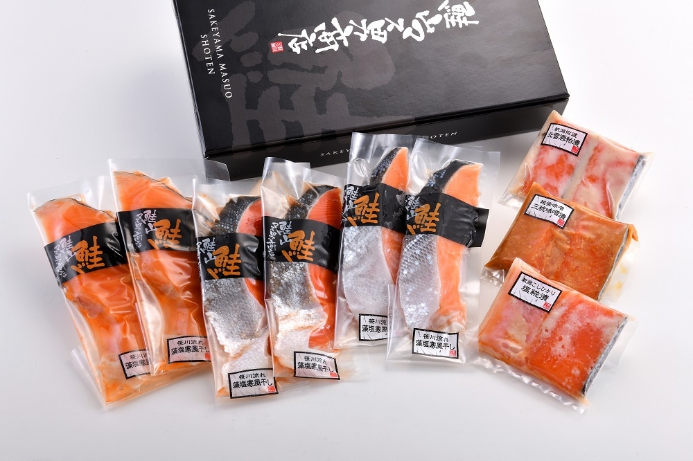 彩り魚種 新潟物語セット】 | すべての商品 | 新潟越後【鮭山マス男商店】