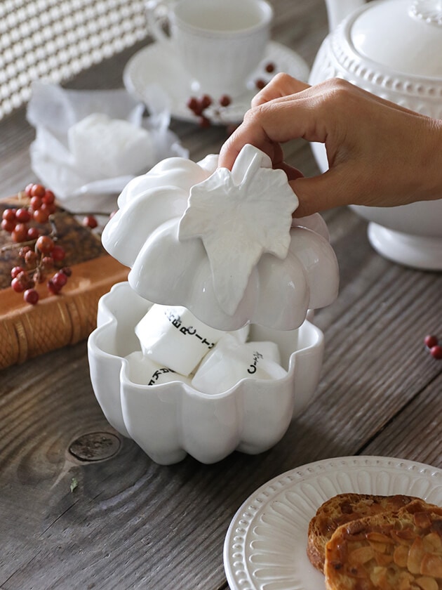 ELIOS PUMPKIN エリオス パンプキンポット ホワイト H15cm イタリア