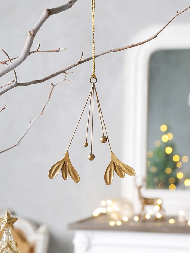 Shishiヤドリギのオーナメントゴールド14cm