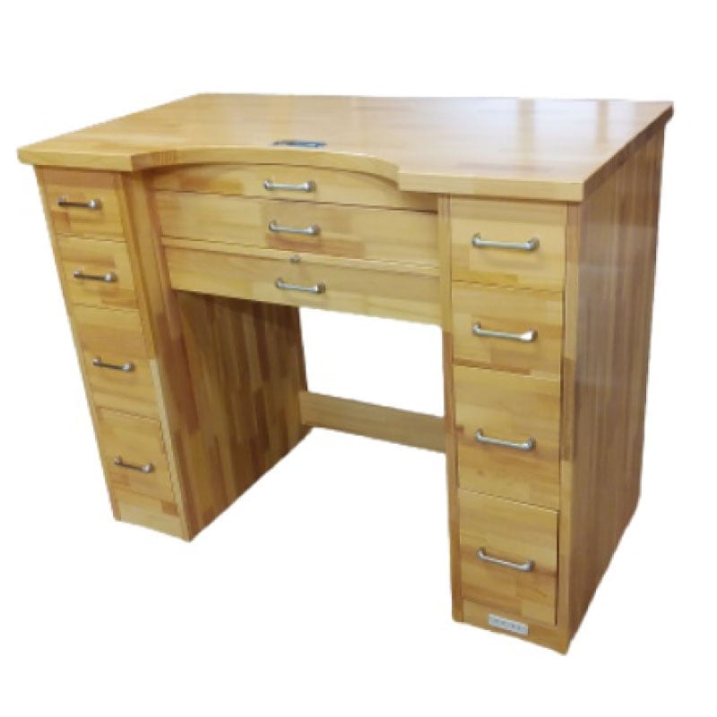 在庫限り/納期未定】小次郎 彫金作業机 両袖 ナチュラル [大型配送別途